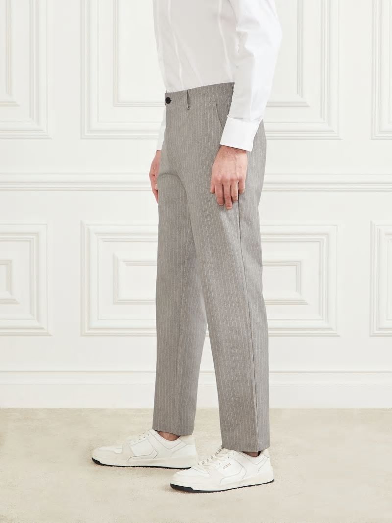 Guess Connor Performing Chino Pants - Light Wool Grey Pinstripe Guess Connor Performing Chino Pants - Light Wool Grey Pinstripe