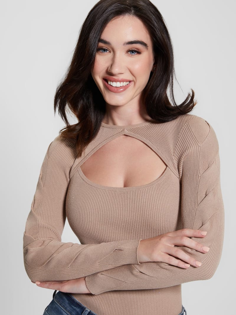 Guess Laurel Micro Sequin Sweater - Summer Clay Multi Guess Laurel Micro Sequin Sweater - Summer Clay Multi