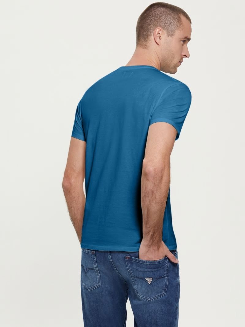 Guess Embroidered Logo Tee - Uniform Blue Guess Embroidered Logo Tee - Uniform Blue