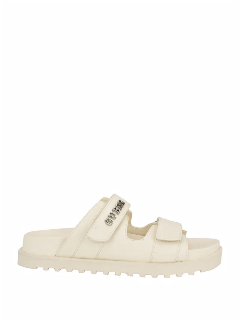 Guess Fabulon Two-Strap Slides - Ivory 150 Guess Fabulon Two-Strap Slides - Ivory 150