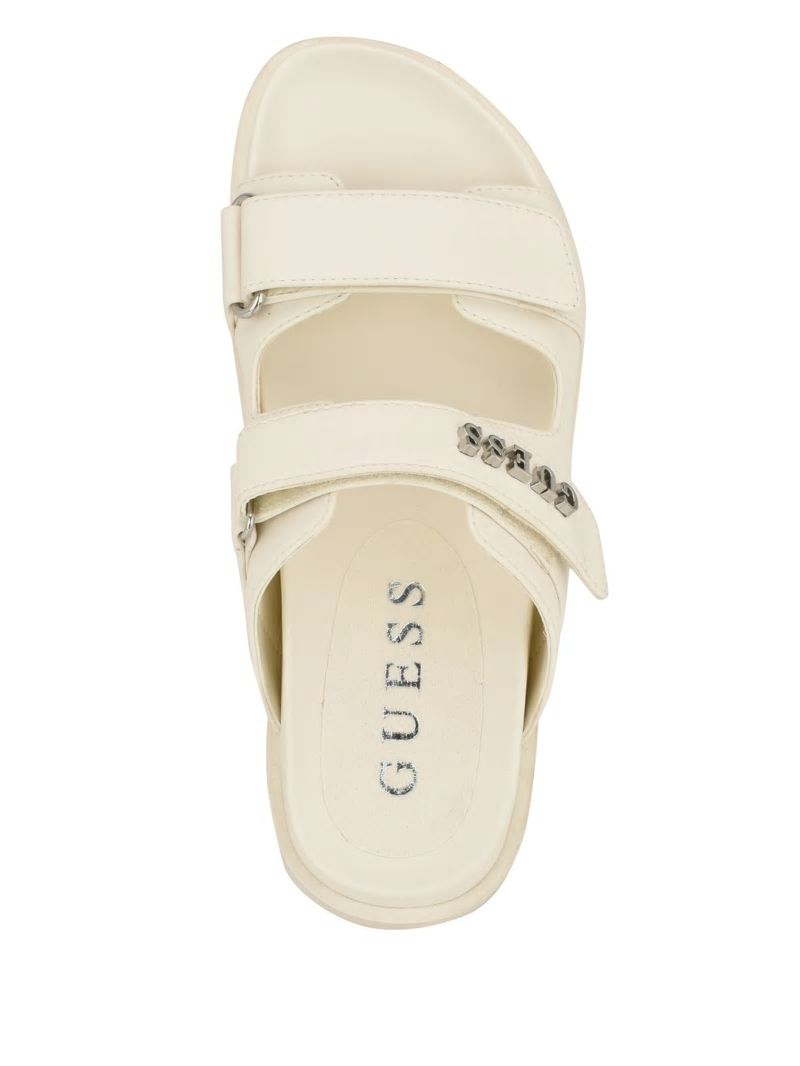 Guess Fabulon Two-Strap Slides - Ivory 150 Guess Fabulon Two-Strap Slides - Ivory 150