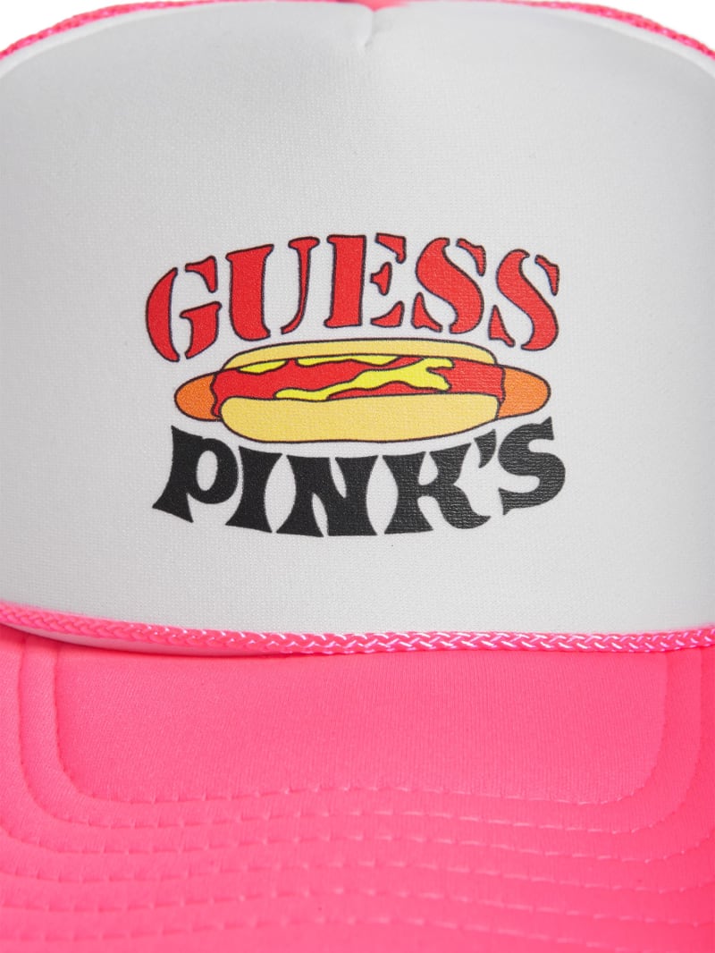Guess GUESS Originals x Pink's Hot Dogs Trucker Hat - Pure White Multi Guess GUESS Originals x Pink's Hot Dogs Trucker Hat - Pure White Multi