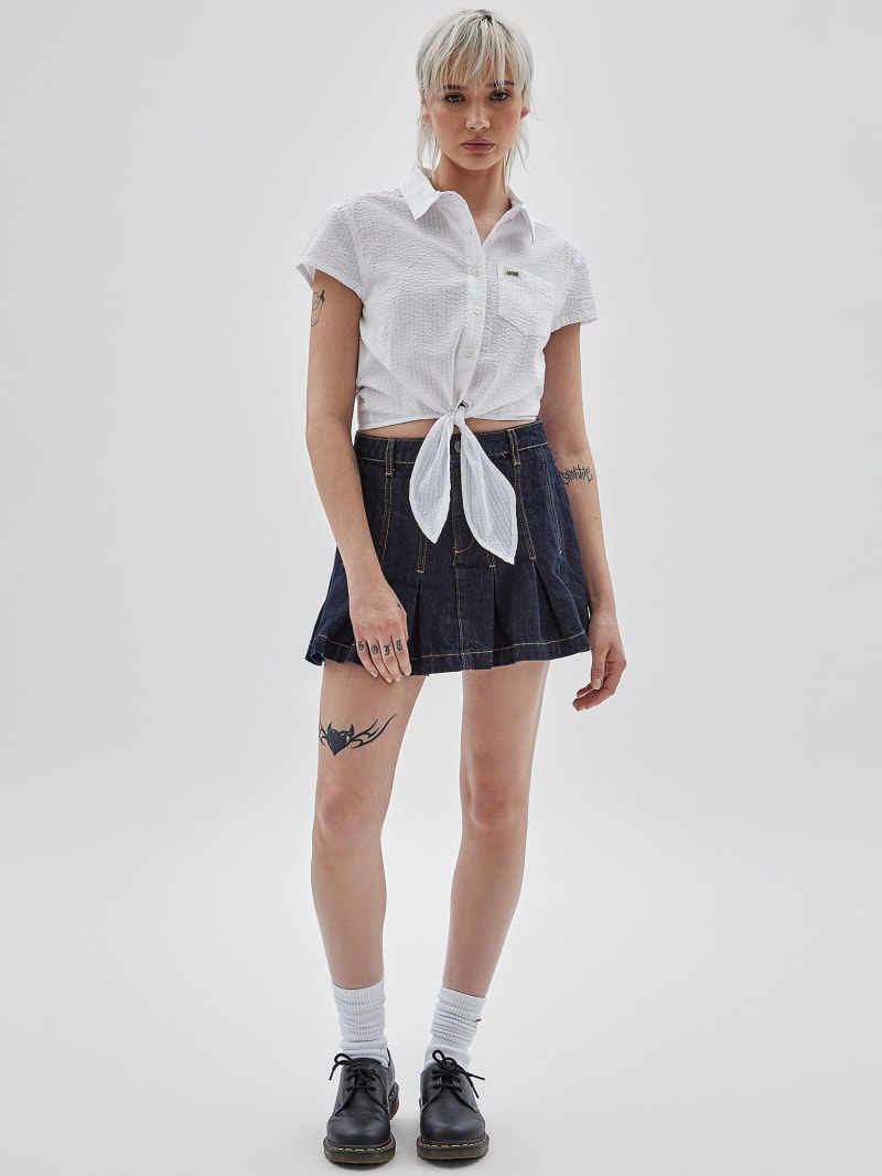 Guess GUESS Originals Tie-Front Shirt - Pure White Guess GUESS Originals Tie-Front Shirt - Pure White