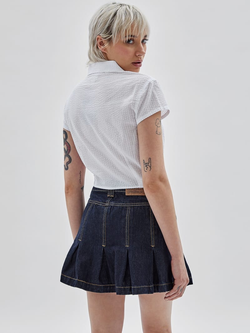 Guess GUESS Originals Tie-Front Shirt - Pure White Guess GUESS Originals Tie-Front Shirt - Pure White
