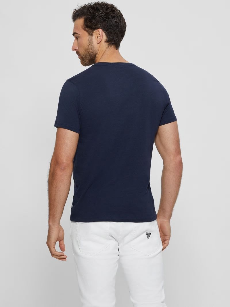 Guess Iridescent Signature Tee - Bleu éLéGant Guess Iridescent Signature Tee - Bleu éLéGant