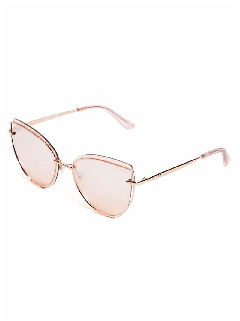 Guess Wired Cat Eye Sunglasses - Rose Gold Guess Wired Cat Eye Sunglasses - Rose Gold
