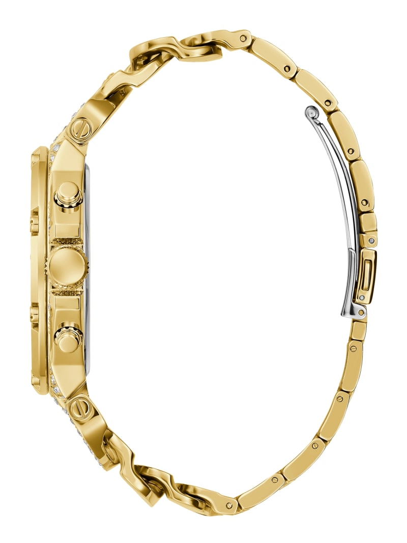 Guess Baron Gold-Tone Chain Multifunctional Watch - Gold Guess Baron Gold-Tone Chain Multifunctional Watch - Gold
