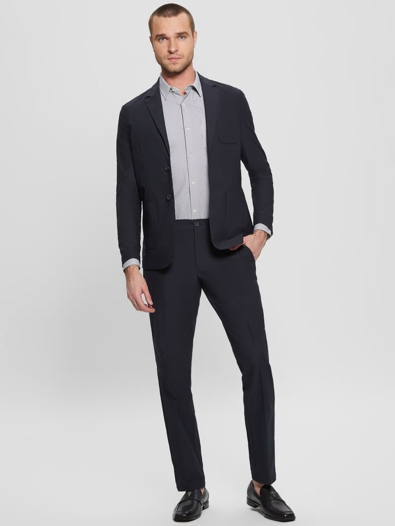 Guess Myron Tech-Stretch Blazer - Bleu éLéGant Guess Myron Tech-Stretch Blazer - Bleu éLéGant