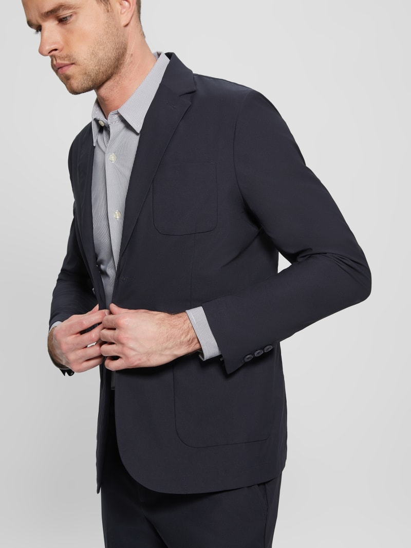 Guess Myron Tech-Stretch Blazer - Bleu éLéGant Guess Myron Tech-Stretch Blazer - Bleu éLéGant