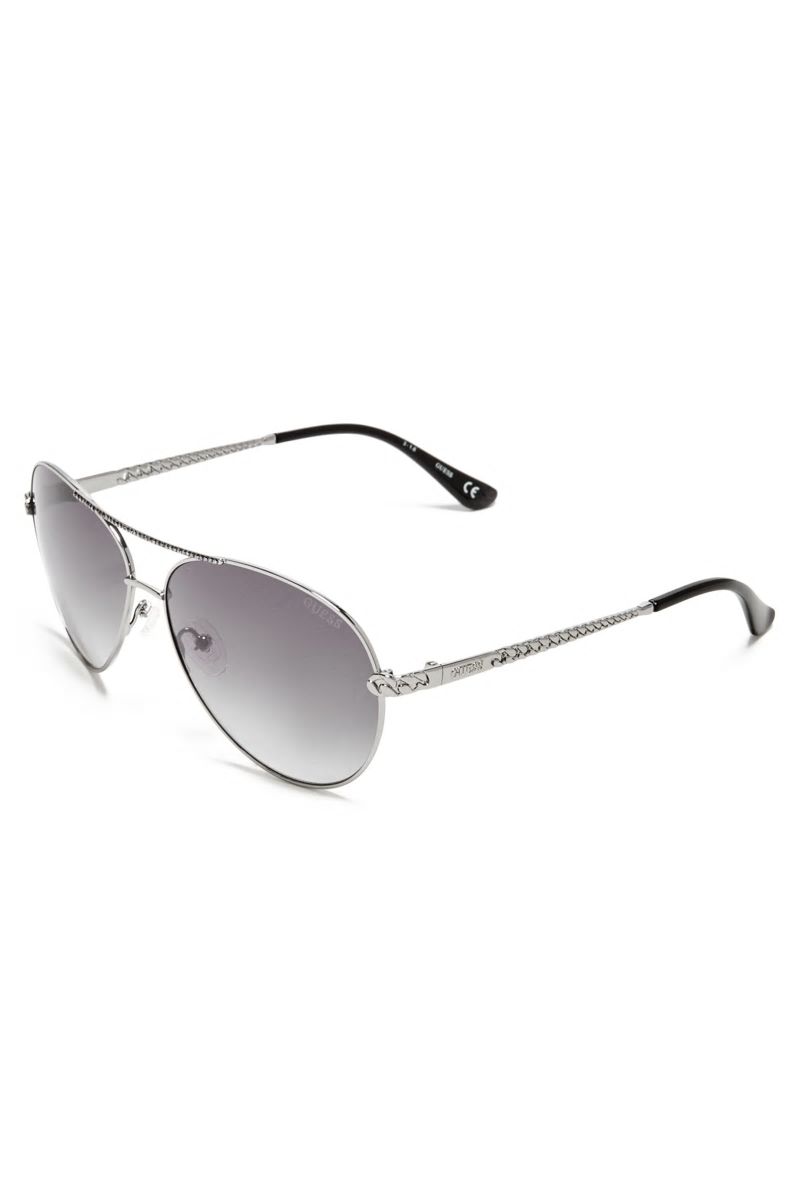 Guess Catherine Rhinestone Aviator Sunglasses - Beat Up Wash Guess Catherine Rhinestone Aviator Sunglasses - Beat Up Wash