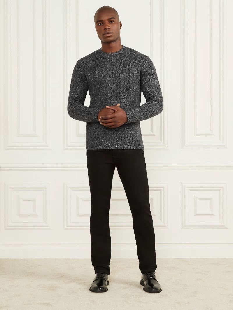 Guess Jaspe Crewneck Sweater - Black Guess Jaspe Crewneck Sweater - Black