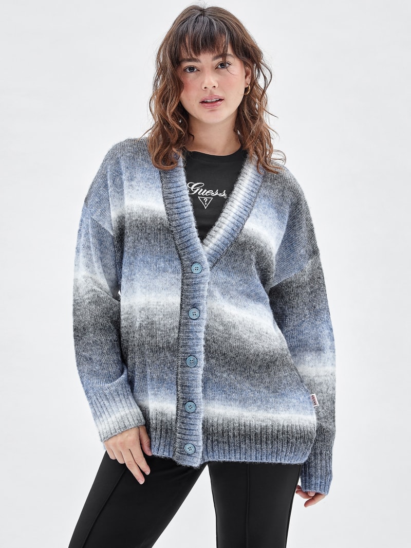 Guess GUESS Originals Oversized Knit Cardigan - Bright Zaffre Multi Guess GUESS Originals Oversized Knit Cardigan - Bright Zaffre Multi