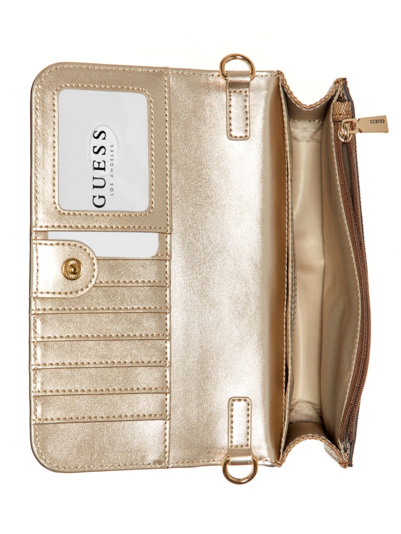 Guess James Crossbody Organizer Wallet - Brown Multi Guess James Crossbody Organizer Wallet - Brown Multi