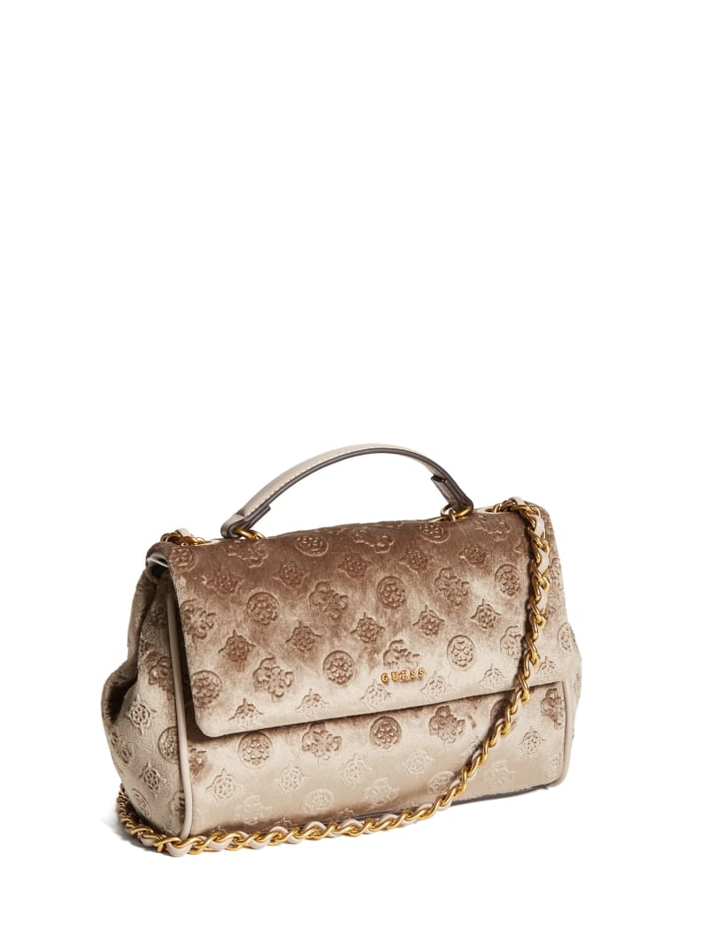 Guess Kimi Logo Convertible Crossbody - Champagne Guess Kimi Logo Convertible Crossbody - Champagne