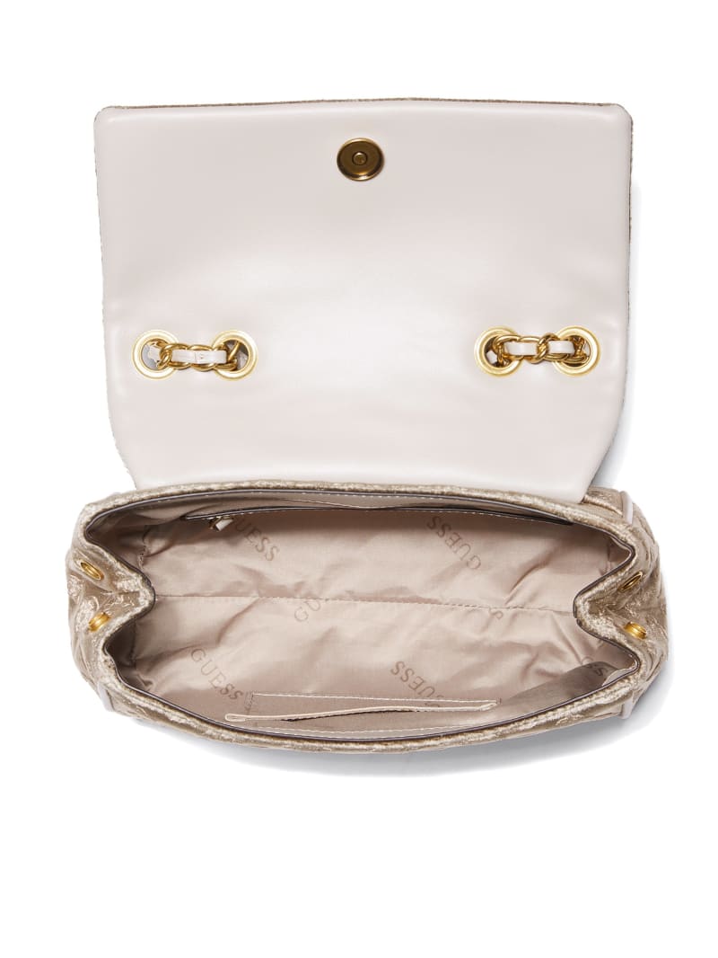 Guess Kimi Logo Convertible Crossbody - Champagne Guess Kimi Logo Convertible Crossbody - Champagne