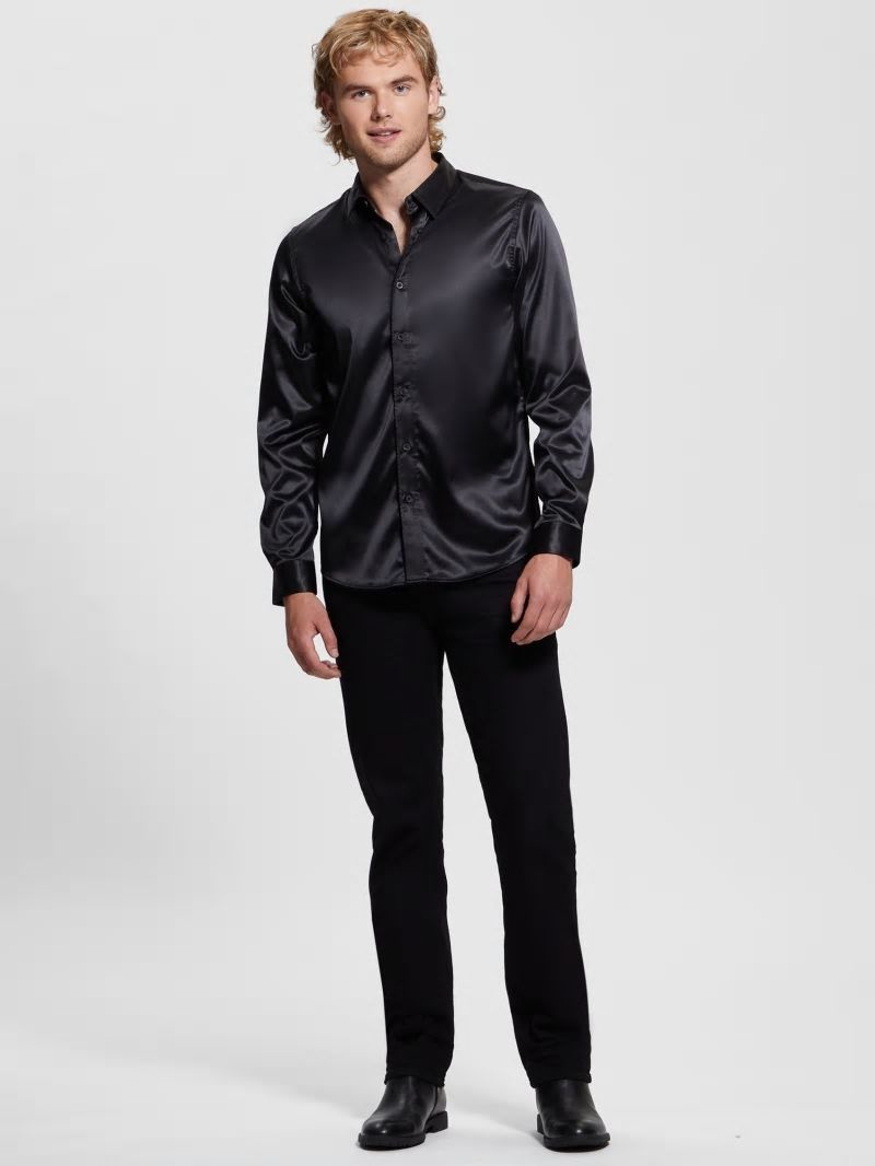 Guess Long-Sleeve Regal Shirt - Black Guess Long-Sleeve Regal Shirt - Black