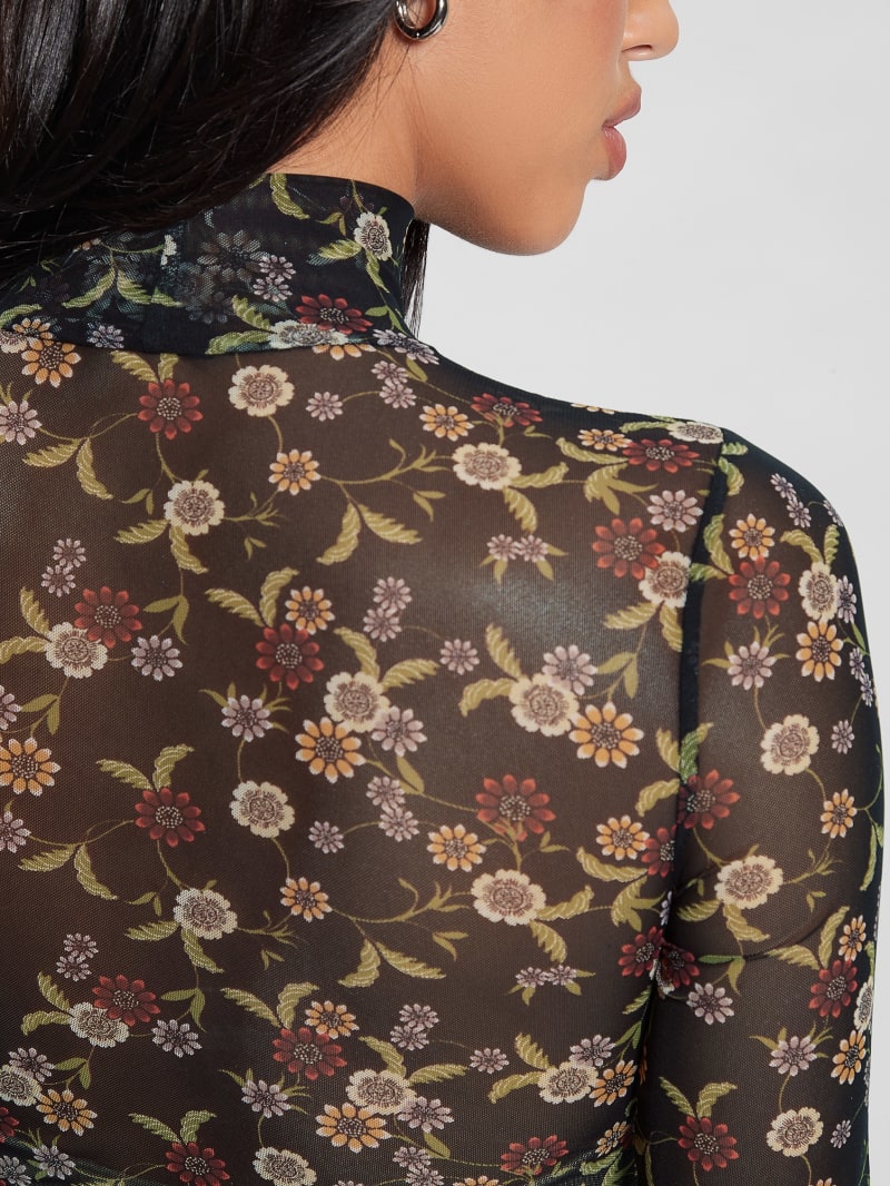 Guess Eco Kamaria Printed Top - Night Blooms Print Guess Eco Kamaria Printed Top - Night Blooms Print