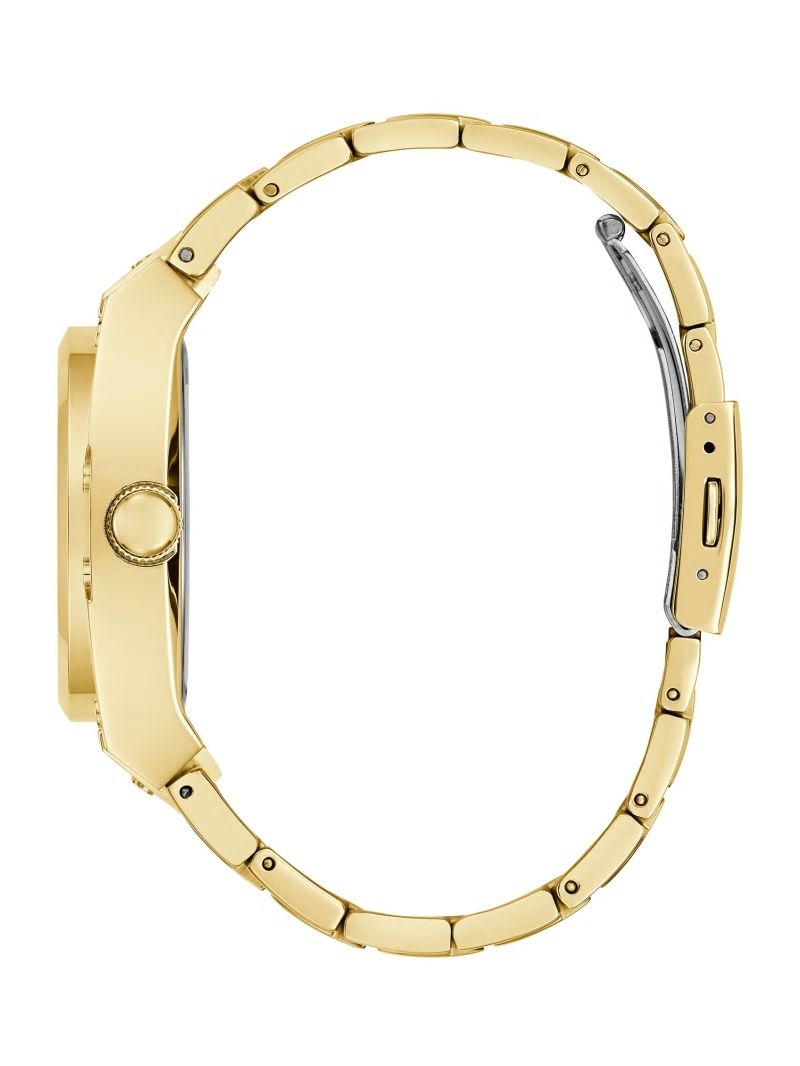 Guess Gold-Tone and Green Multifunction Watch - Gold Guess Gold-Tone and Green Multifunction Watch - Gold