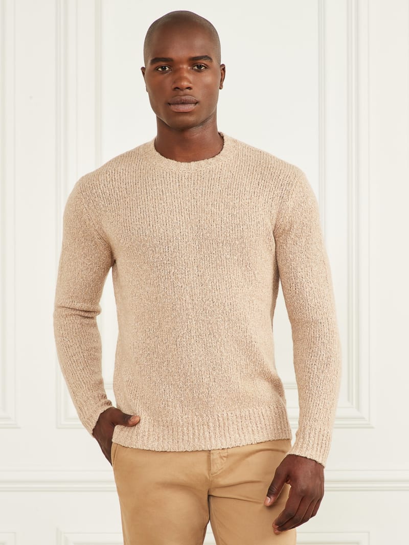 Guess Jaspe Crewneck Sweater - Neutral Sand Guess Jaspe Crewneck Sweater - Neutral Sand