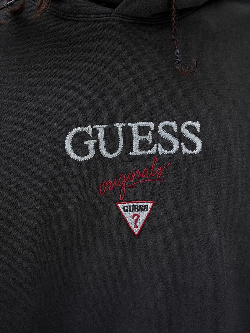 Guess GUESS Originals Baker Logo Hoodie - Jet Black Multi Guess GUESS Originals Baker Logo Hoodie - Jet Black Multi