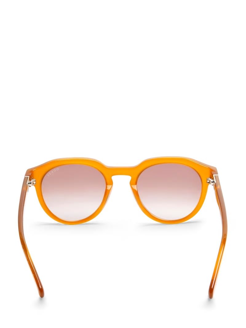 Guess Oversized Round Plastic Sunglasses - Orange Guess Oversized Round Plastic Sunglasses - Orange