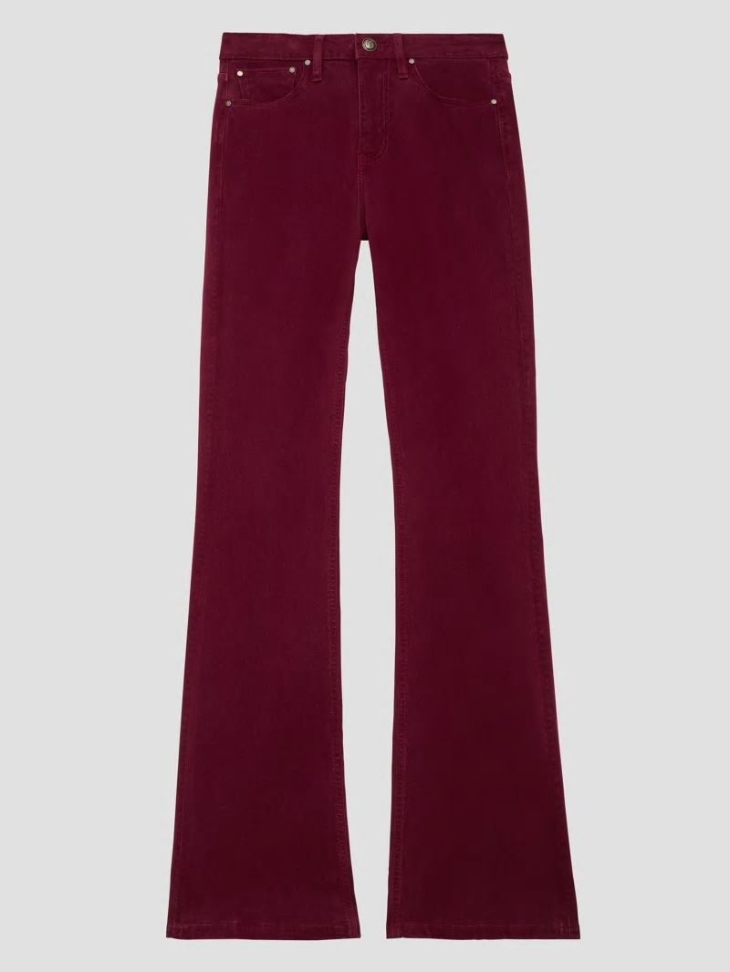 Guess Eco Sexy Flare Velvet Pants - Mystic Wine Guess Eco Sexy Flare Velvet Pants - Mystic Wine