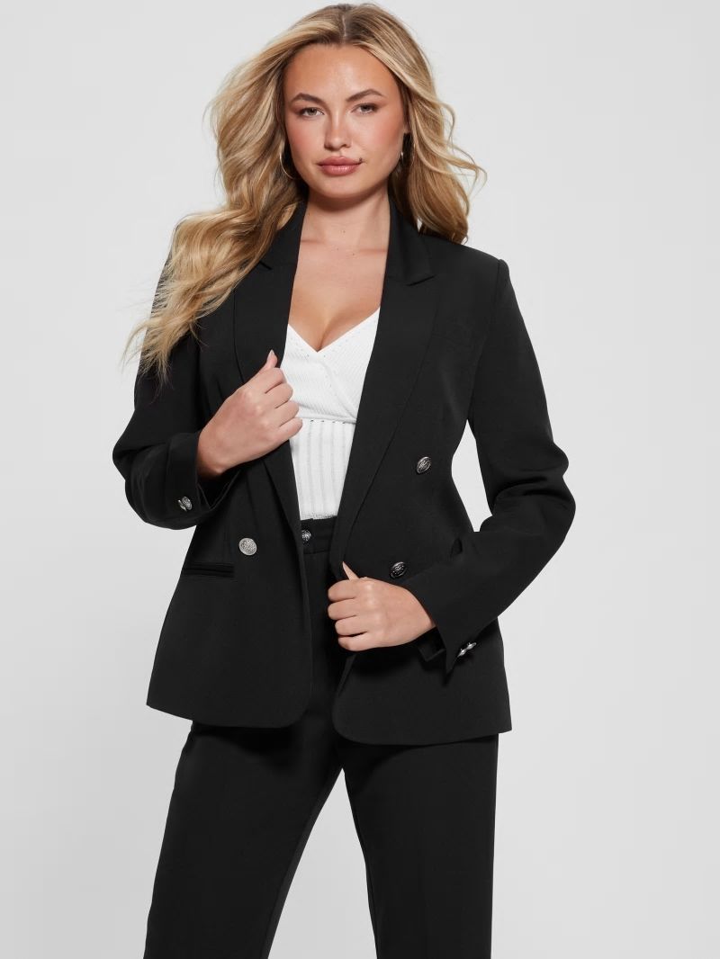 Guess Eco Amanda Double Breasted Blazer - Black Guess Eco Amanda Double Breasted Blazer - Black