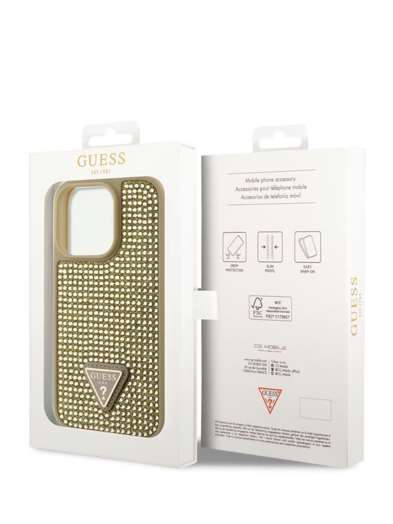 Guess Rhinestone iPhone 14 Pro Case - Gold Guess Rhinestone iPhone 14 Pro Case - Gold