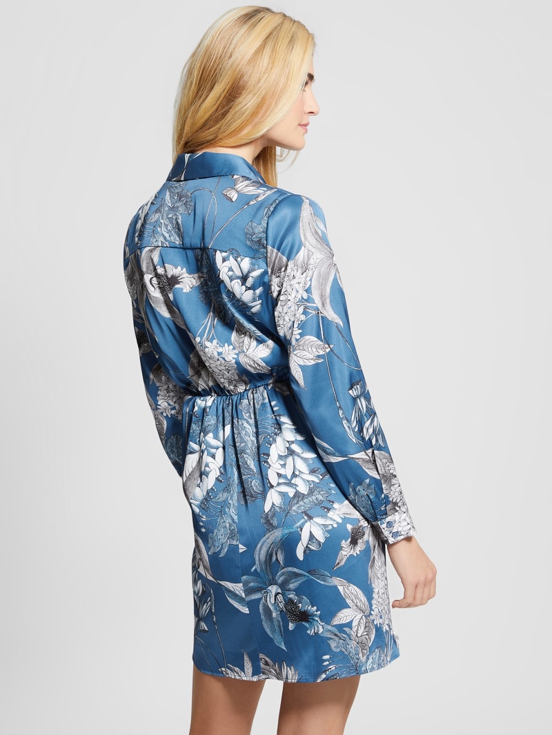 Guess Eco Alya Printed Dress - Phantom Flora Print Guess Eco Alya Printed Dress - Phantom Flora Print