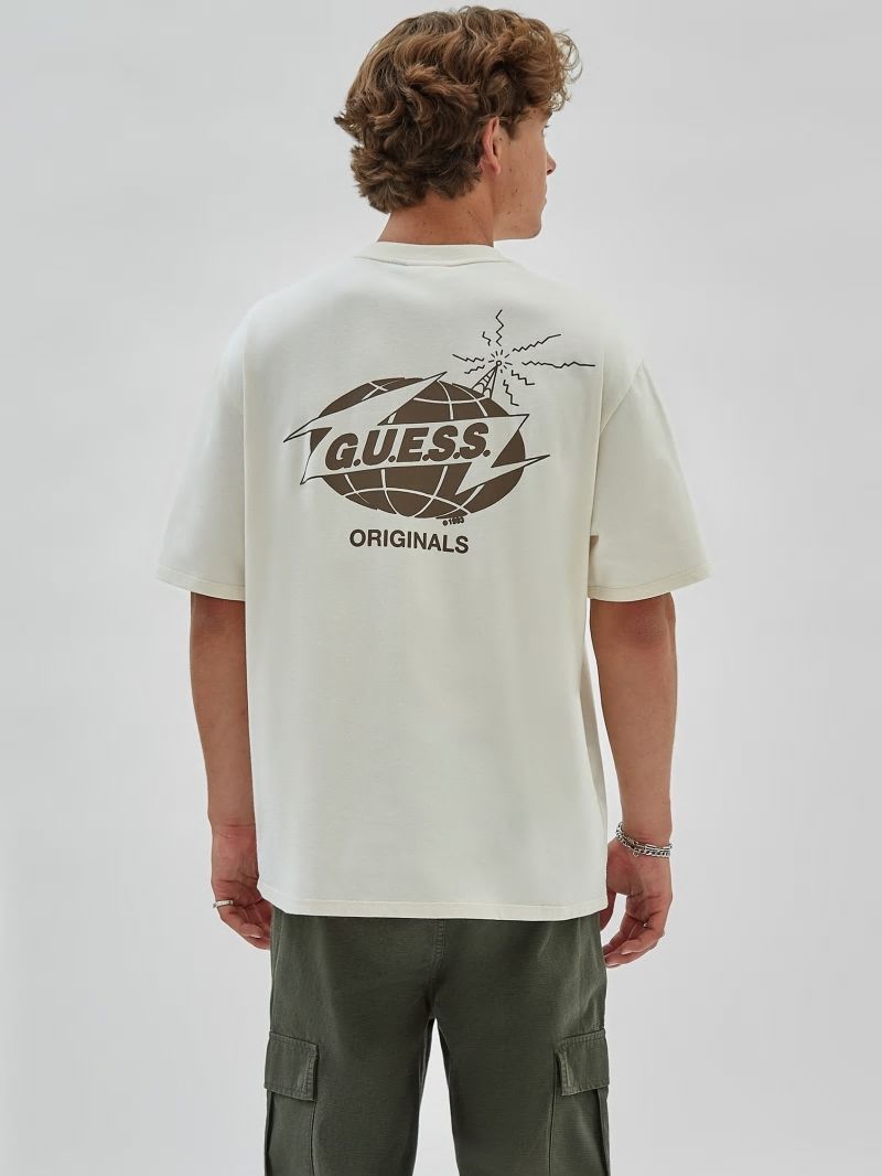 Guess GUESS Originals Eco Radio Tee - Sandy Shore Guess GUESS Originals Eco Radio Tee - Sandy Shore