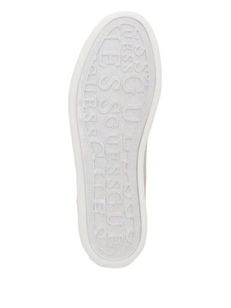 Guess Logo Print Low-Top Sneakers - Ivory 150 Guess Logo Print Low-Top Sneakers - Ivory 150