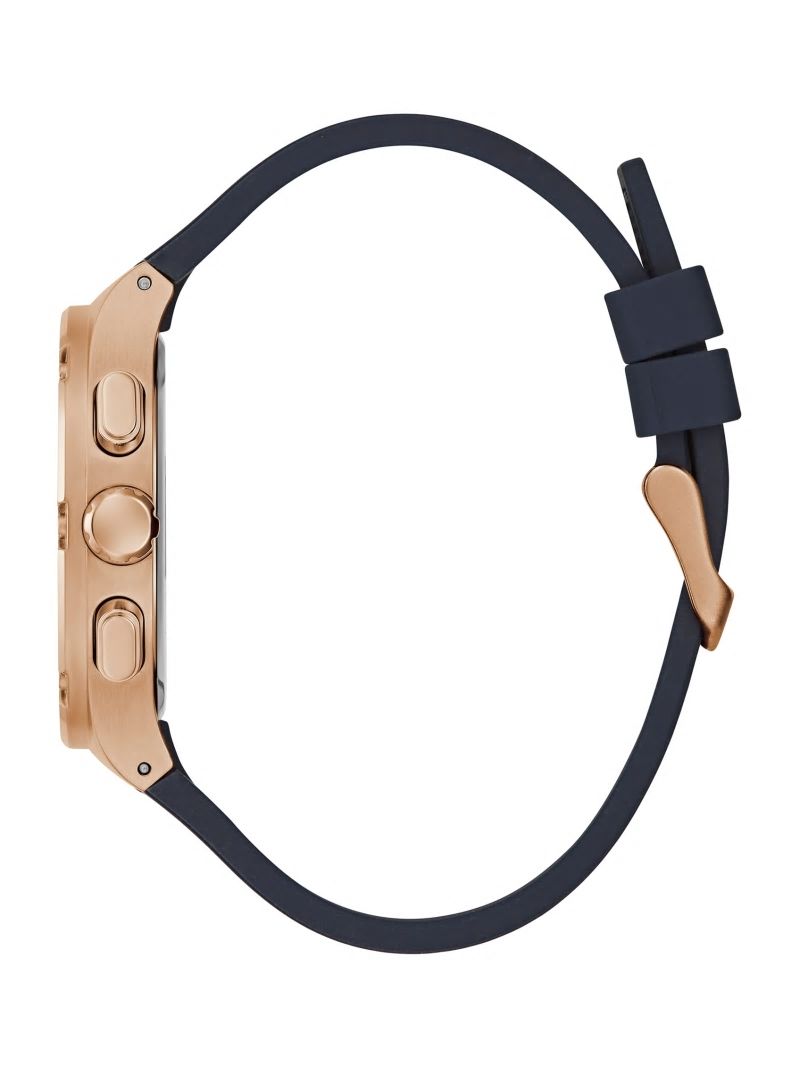 Guess Rose Gold-Tone and Navy Silicone Multifunction Watch - Rainbow Guess Rose Gold-Tone and Navy Silicone Multifunction Watch - Rainbow