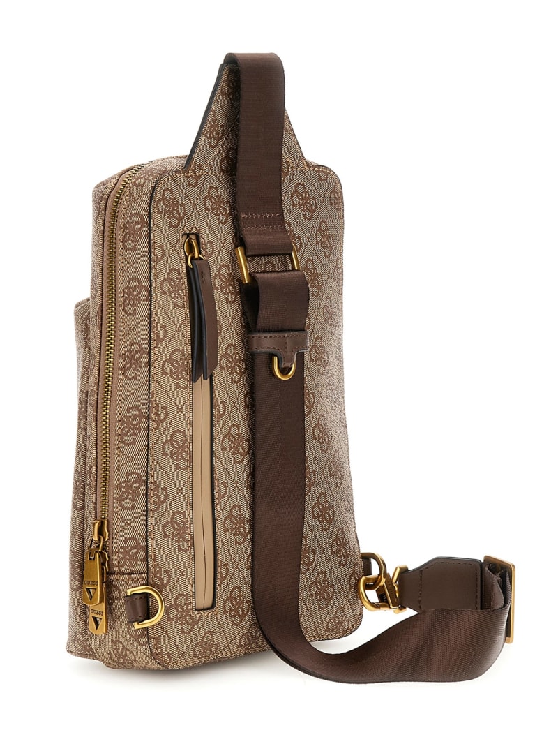 Guess Vezzola Eco Quattro G Sling Bag - Brown Guess Vezzola Eco Quattro G Sling Bag - Brown