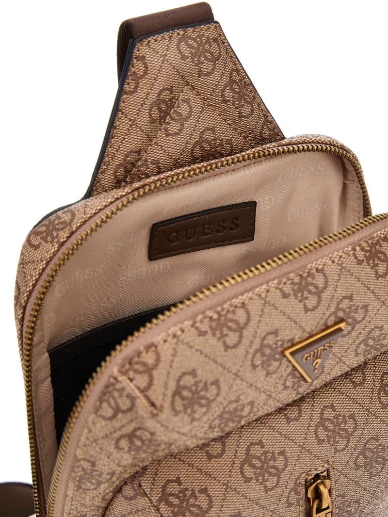 Guess Vezzola Eco Quattro G Sling Bag - Brown Guess Vezzola Eco Quattro G Sling Bag - Brown