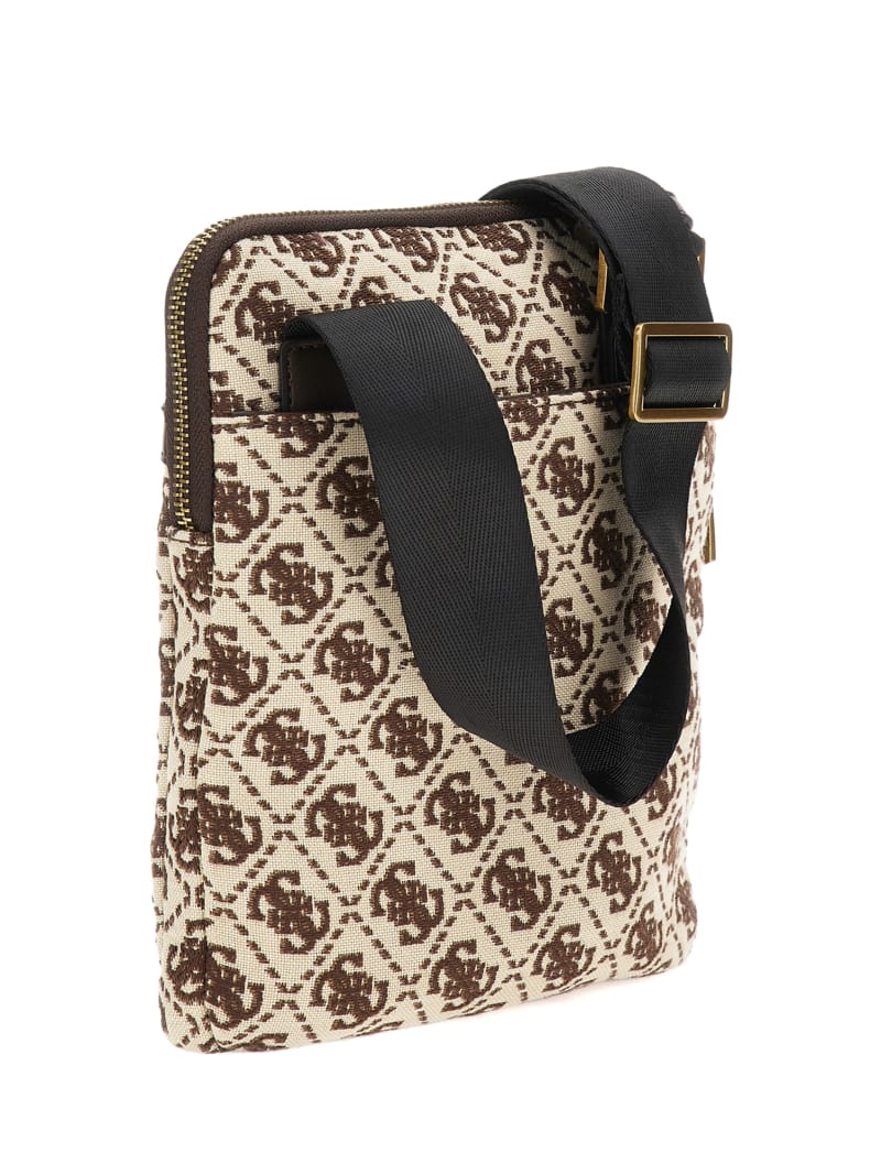 Guess Quattro G Flat Crossbody - Brown Guess Quattro G Flat Crossbody - Brown