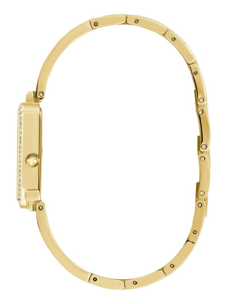 Guess Gold-Tone Crystal Triangle Analog Watch - Gold Guess Gold-Tone Crystal Triangle Analog Watch - Gold