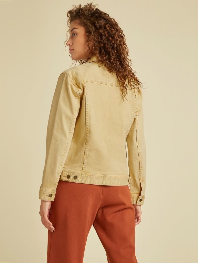 Guess GUESS Originals Dyed Denim Jacket - Go Vintage Tan Wash Guess GUESS Originals Dyed Denim Jacket - Go Vintage Tan Wash