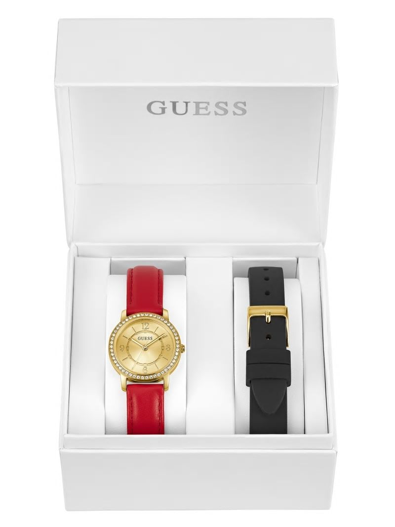 Guess Gold-Tone and Crystal Analog Watch Box Set - Gold Guess Gold-Tone and Crystal Analog Watch Box Set - Gold