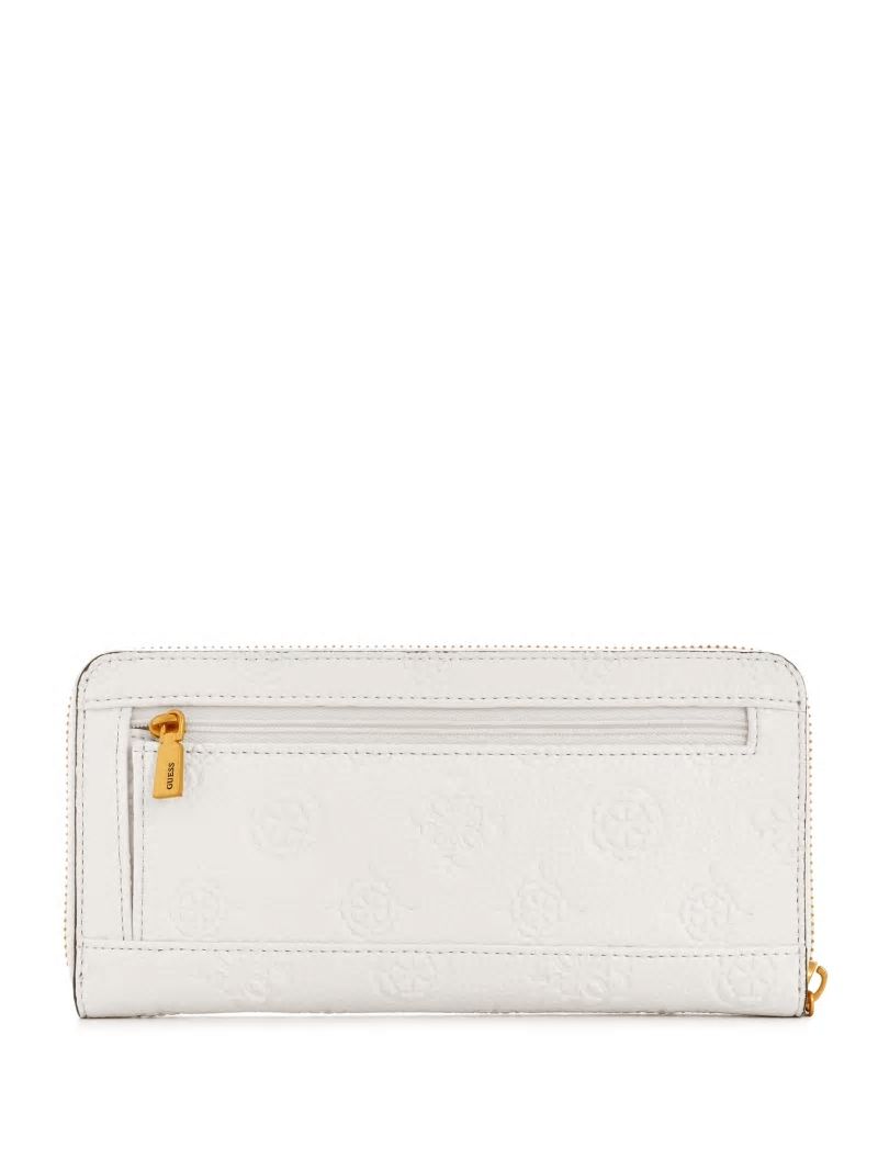 Guess Izzy Peony Large Zip-Around Wallet - Steel Guess Izzy Peony Large Zip-Around Wallet - Steel