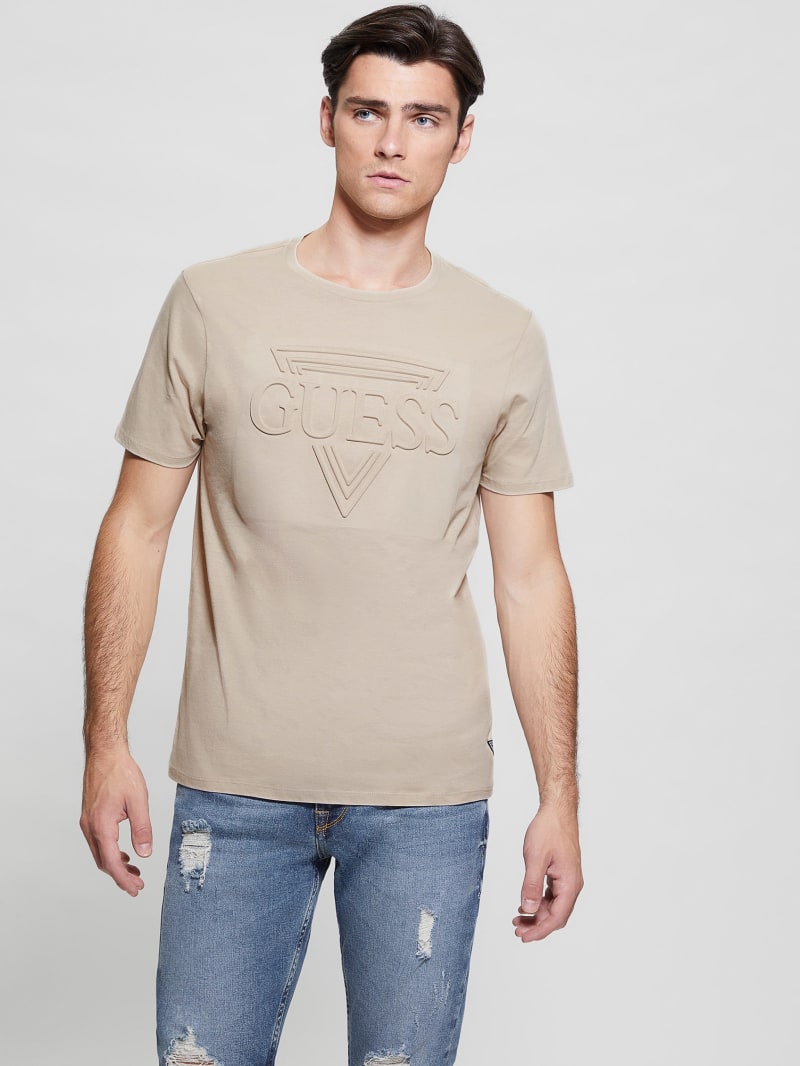 Guess Eco Embossed Logo Tee - Nomad Guess Eco Embossed Logo Tee - Nomad