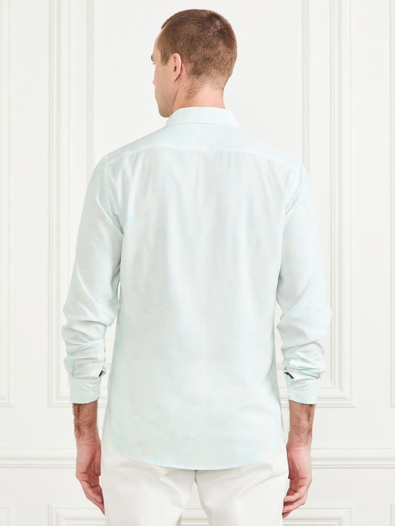 Guess Eco Benny Paul Shirt - Light Blue Tropical Fores Guess Eco Benny Paul Shirt - Light Blue Tropical Fores