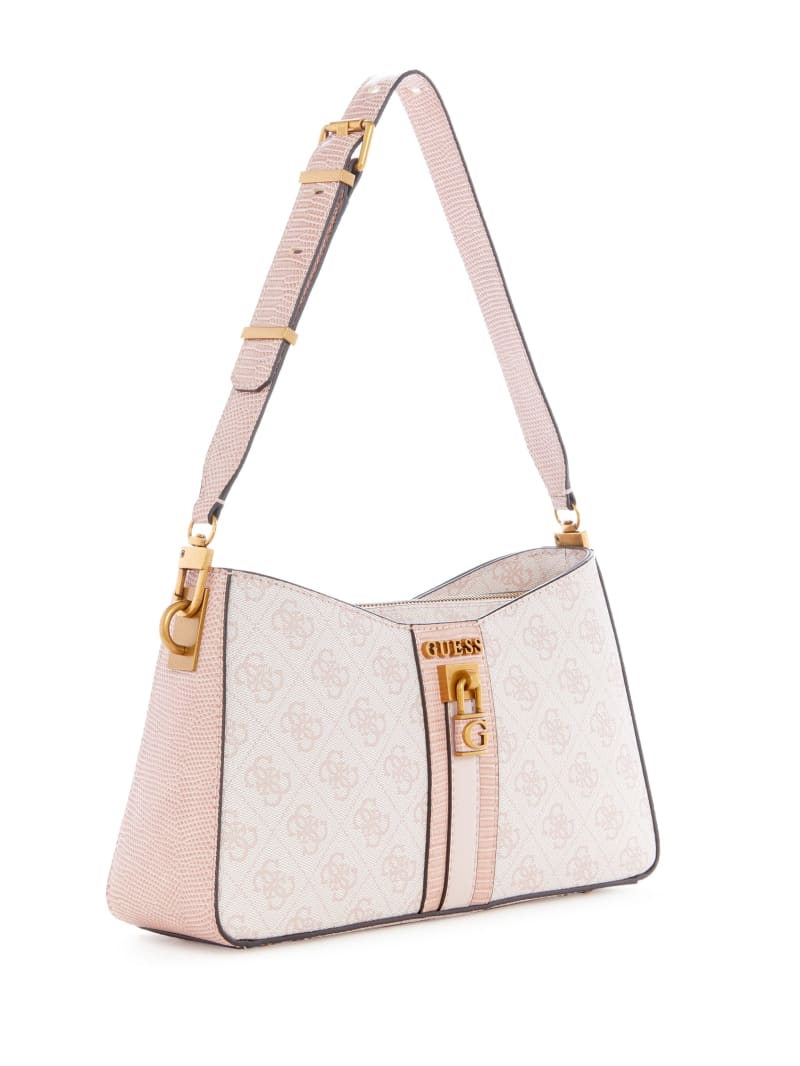 Guess Ginevra Logo Elite Shoulder Bag - Blush Logo Guess Ginevra Logo Elite Shoulder Bag - Blush Logo