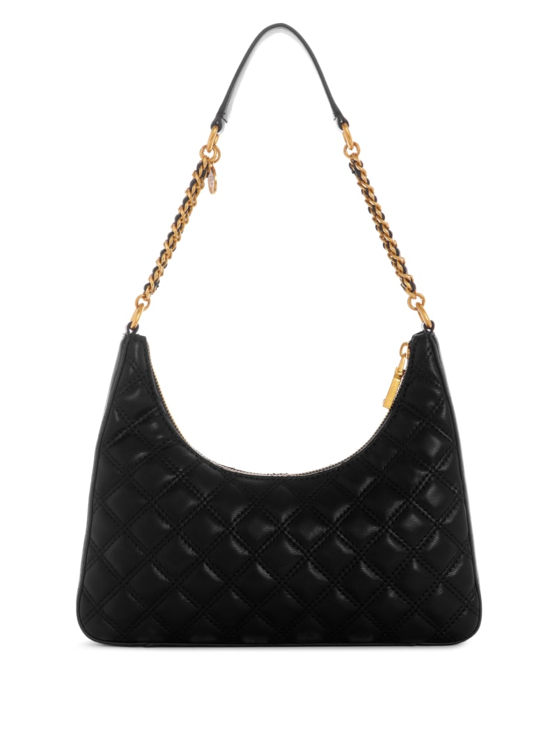 Guess Giully Top-Zip Shoulder Bag - Black Floral Print Guess Giully Top-Zip Shoulder Bag - Black Floral Print