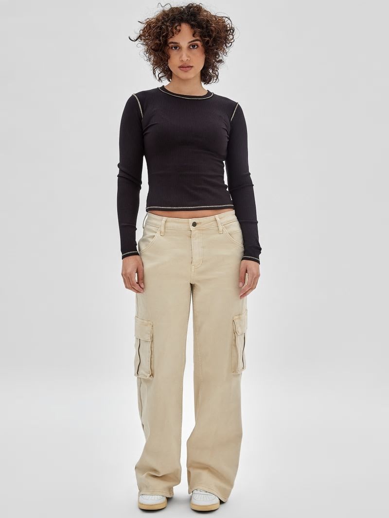 Guess GUESS Originals Kit Cargo Jeans - Go Laurie Tan Wash Guess GUESS Originals Kit Cargo Jeans - Go Laurie Tan Wash