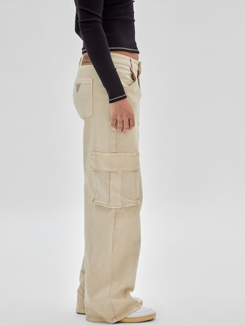 Guess GUESS Originals Kit Cargo Jeans - Go Laurie Tan Wash Guess GUESS Originals Kit Cargo Jeans - Go Laurie Tan Wash