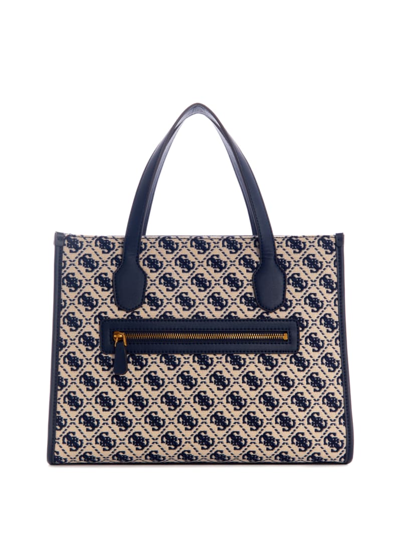 Guess Izzy Jacquard Logo Tote - Navy Logo Guess Izzy Jacquard Logo Tote - Navy Logo