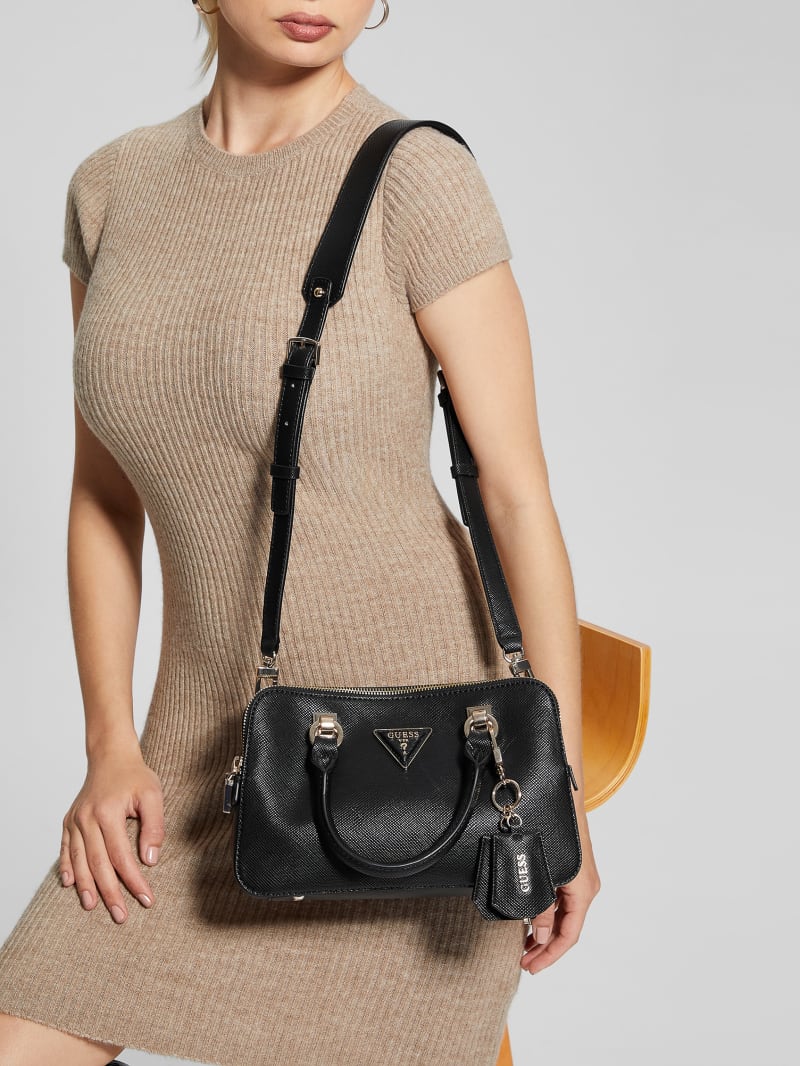 Guess Brynlee Small Status Satchel - Black Guess Brynlee Small Status Satchel - Black
