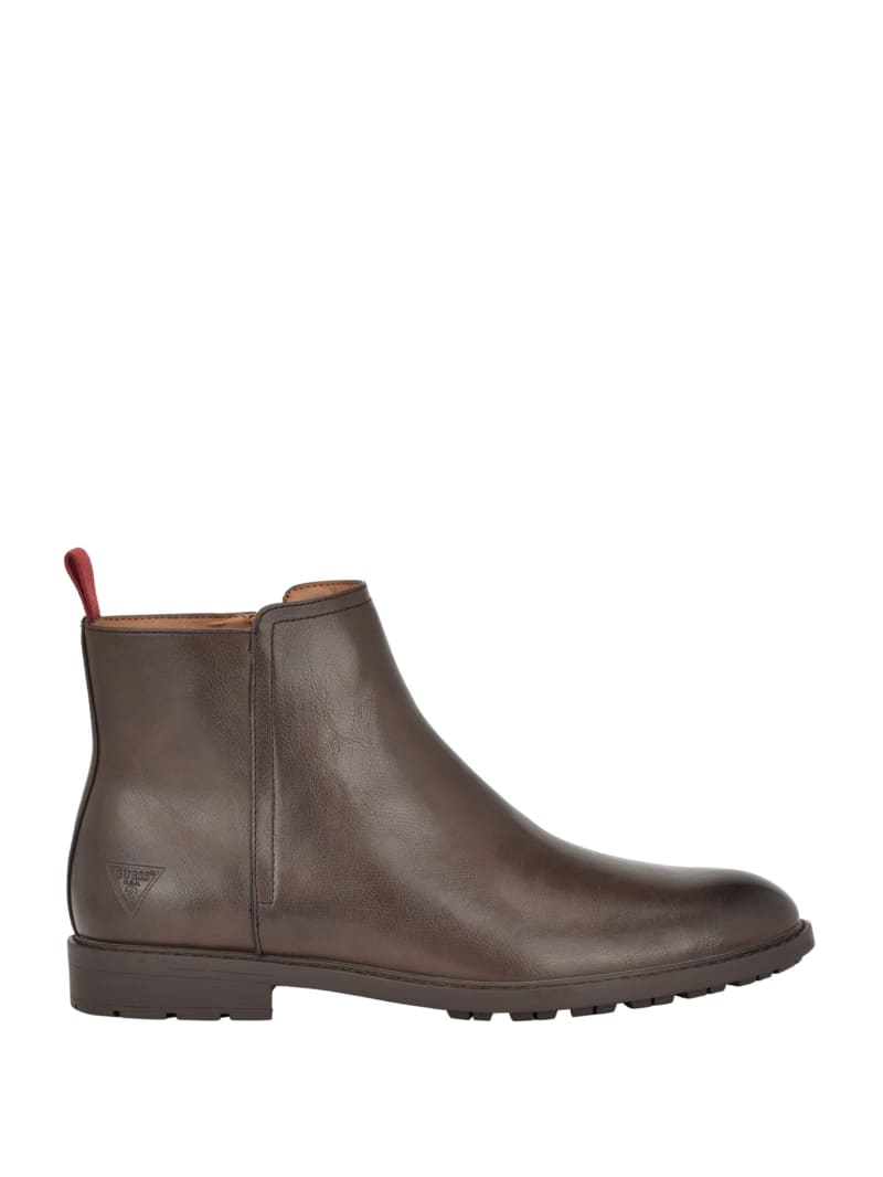 Guess Dawlin Side-Zip Chelsea Boots - Dark Brown Guess Dawlin Side-Zip Chelsea Boots - Dark Brown