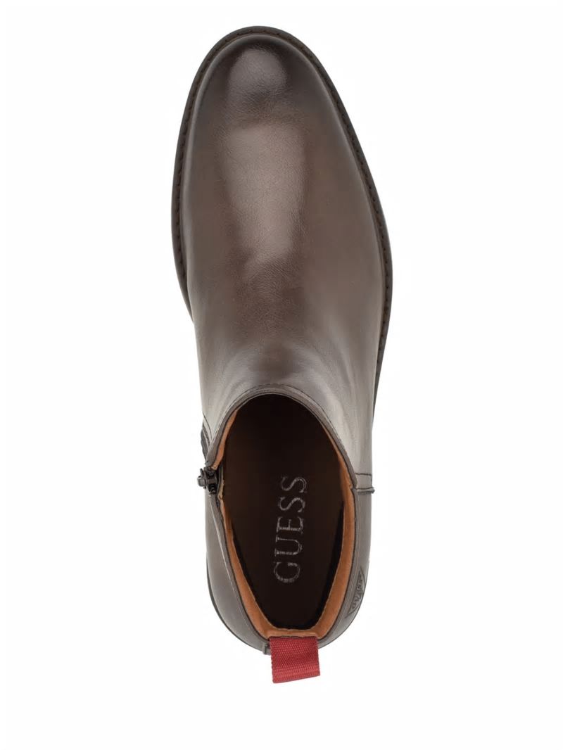 Guess Dawlin Side-Zip Chelsea Boots - Dark Brown Guess Dawlin Side-Zip Chelsea Boots - Dark Brown