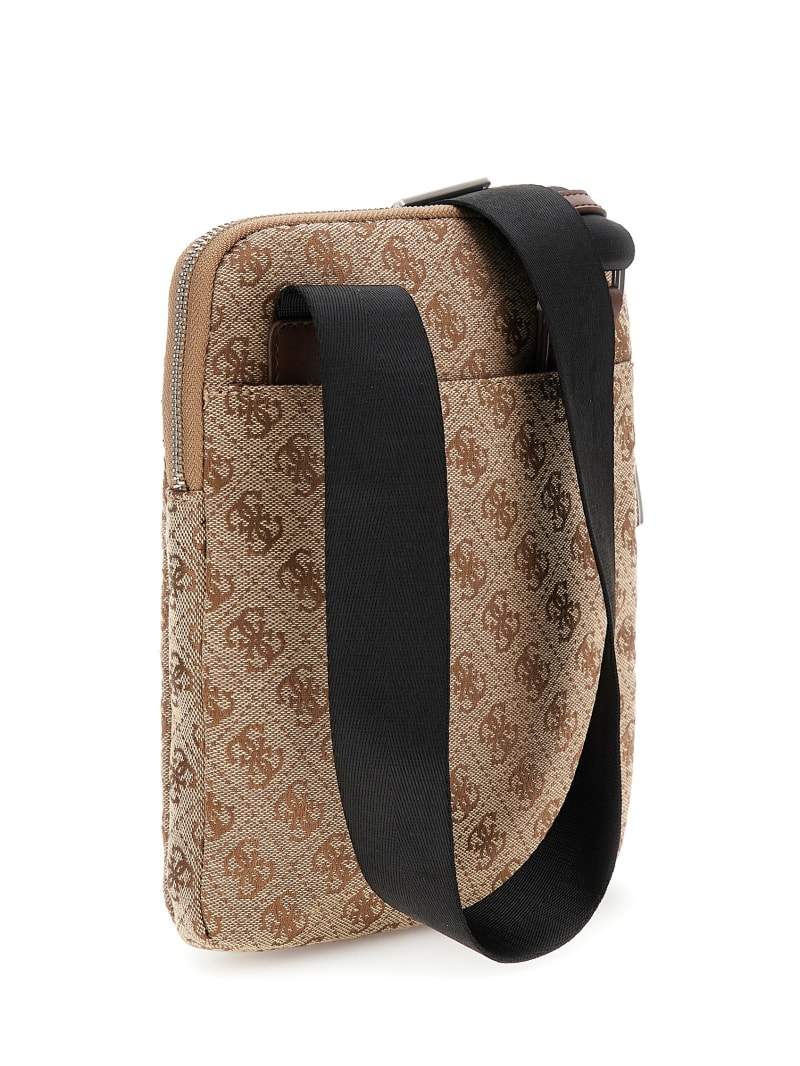 Guess Vezzola Jacquard Flat Crossbody - Brown Guess Vezzola Jacquard Flat Crossbody - Brown